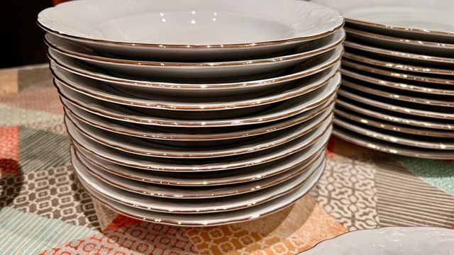 vajilla porcelana 42 piezas 