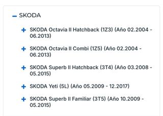 Filtro Aire varios Seat Volkswagen Audi Škoda