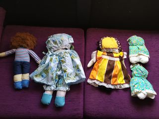 lote 11 Muñecas de trapo hechas a mano