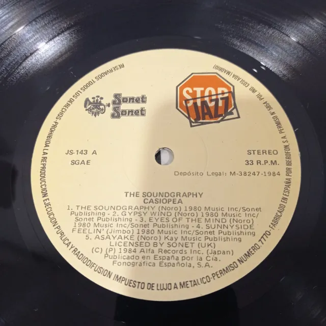 Casiopea The Soundgraphy LP 1984 Jazz