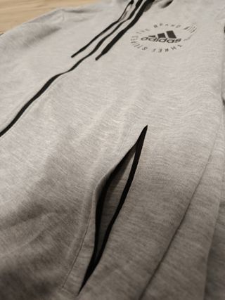 Sudadera Adidas gris con cremallera – Clásica 3 Ra