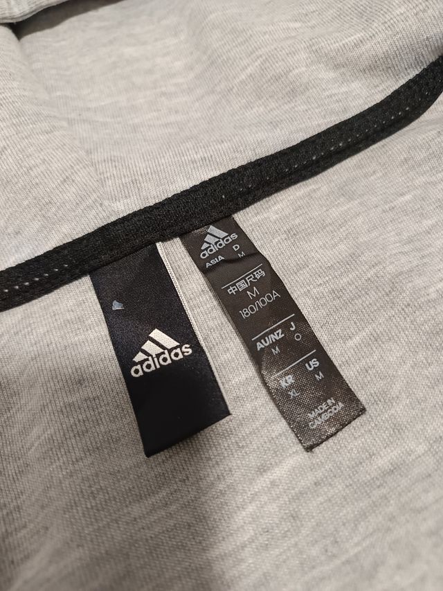 Sudadera Adidas gris con cremallera – Clásica 3 Ra