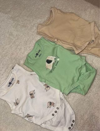 3 Bodies de Alças para Bebé Tam. 0 (56 cm) PEPCO