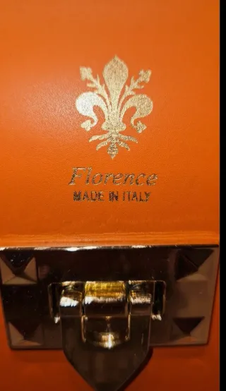 Bolso Piel Florencia Naranja y Turquesa