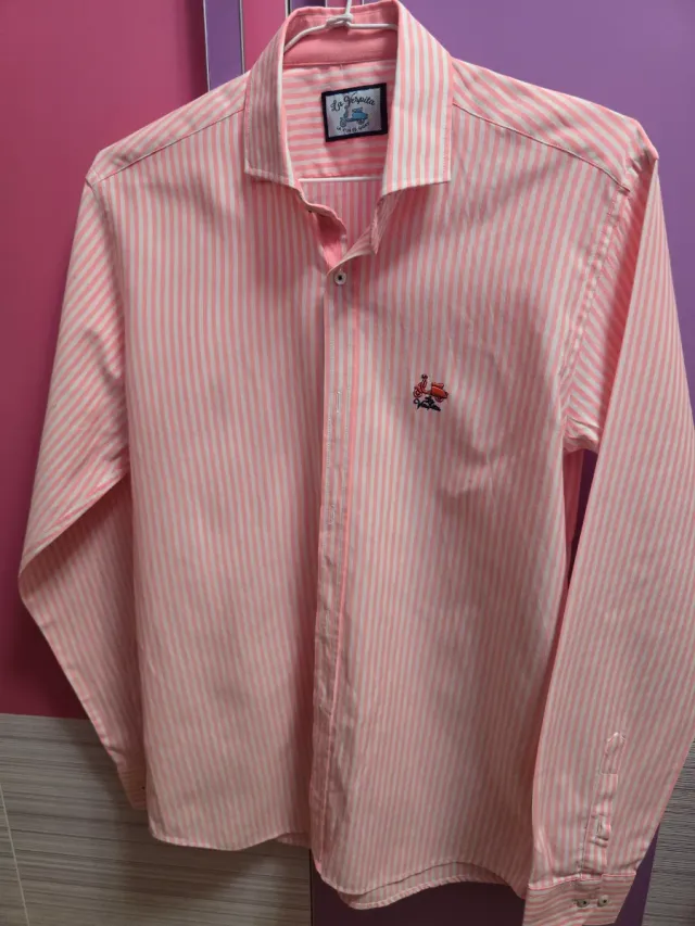 Camisa La Vespita Rayas Rosas Talla M