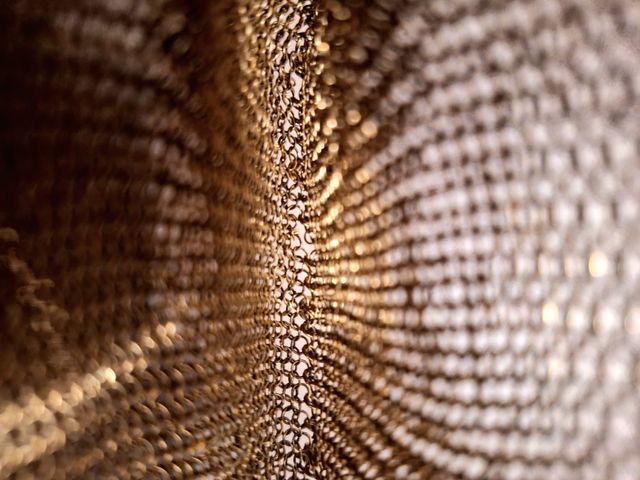 Bolso Malla Dorado Antiguo Siglo XIX