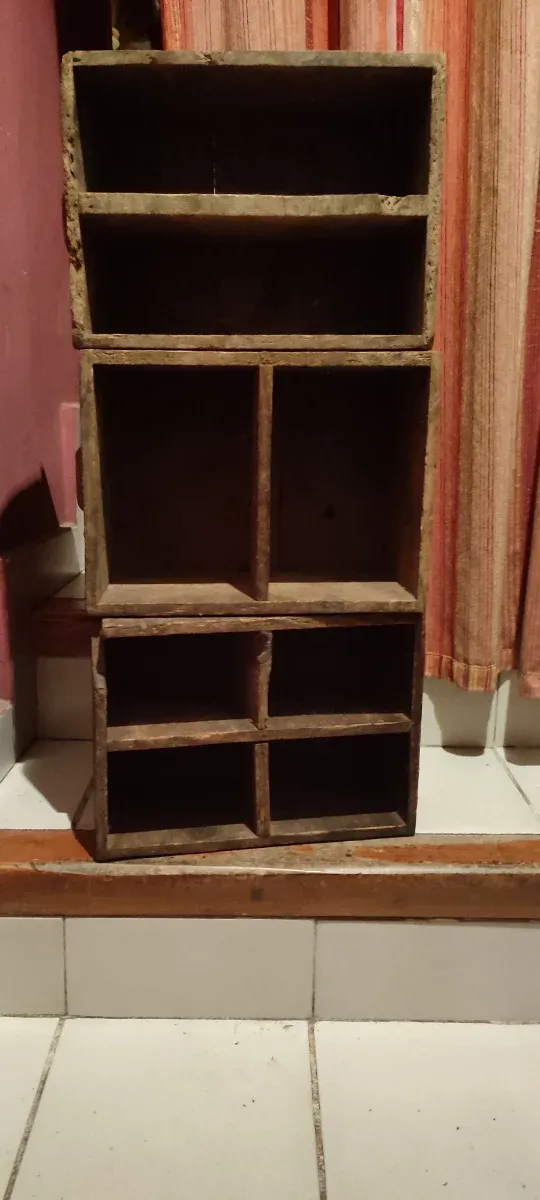Lote 3 cajones antiguos taller madera