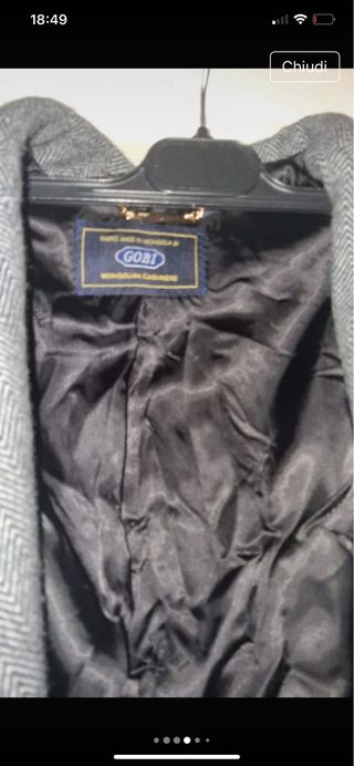 Cappotto uomo cashmere grigio