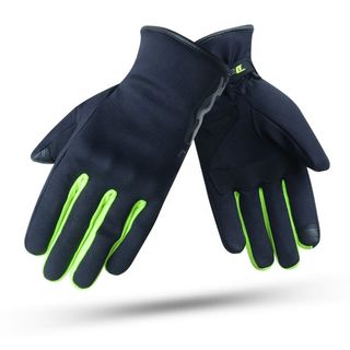 Guantes de invierno negros y verdes