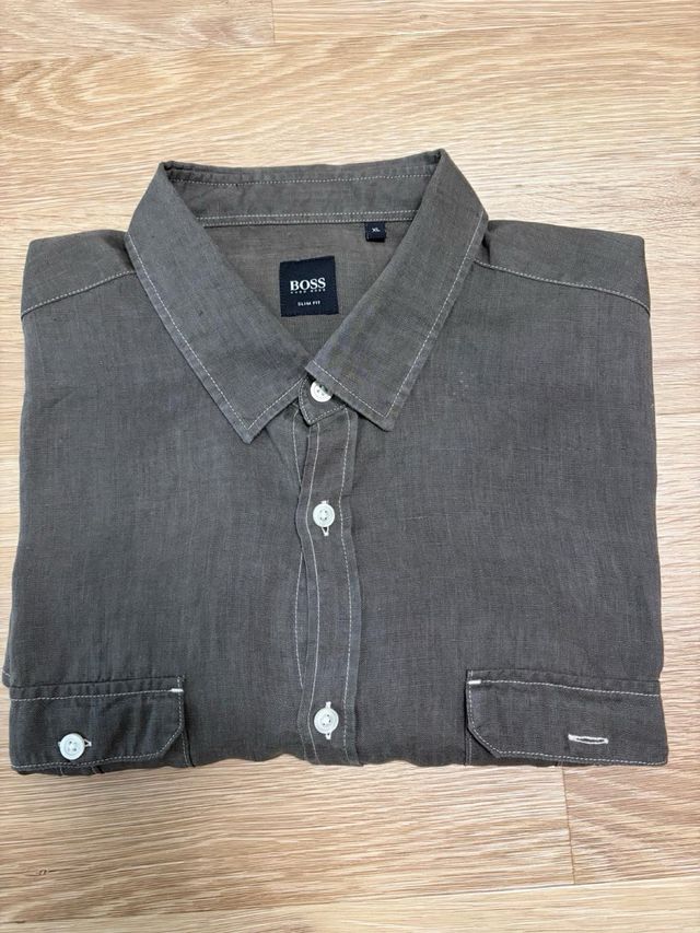 Camisa BOSS Verde Oliva Talla L