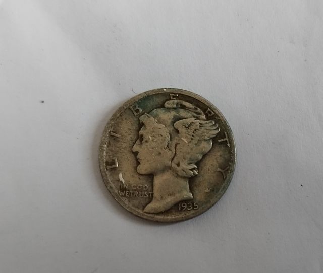 Moneda plata one dime 1935 (USA)