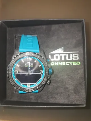 Reloj Lotus Negro y turquesa