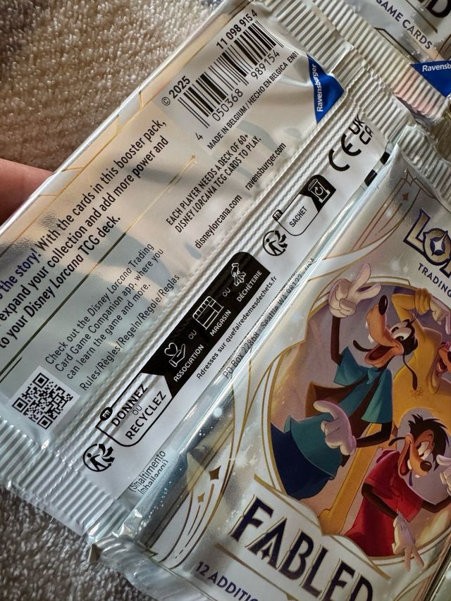 6 Sobres Disney Lorcana Fabled Inglés