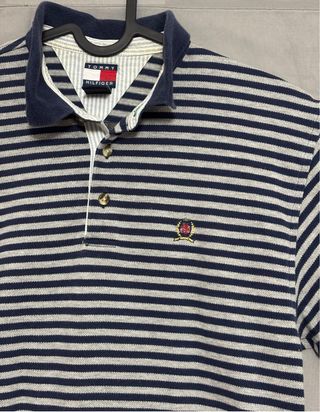 tommy hilfiger polo size XL 13/14 years grey blue