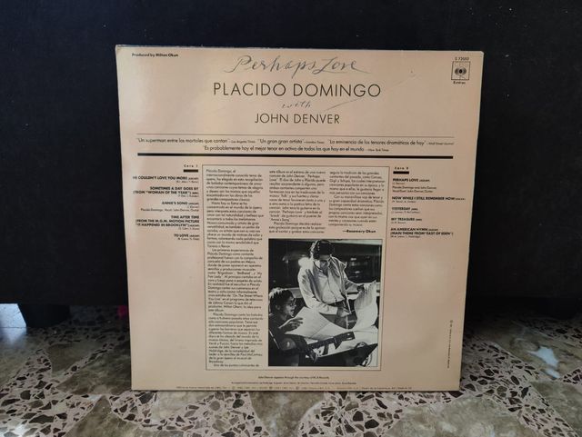 Vinilo Placido Domingo John Denver Perhaps Love