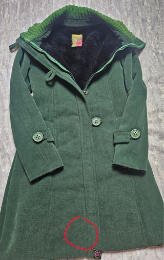 Abrigo verde talla S