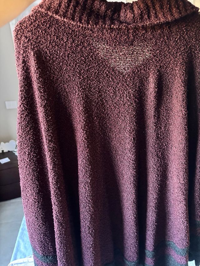 Poncho HUANG SHI taglia unica viola