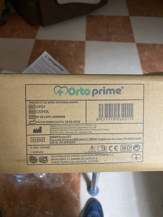 Taburete de Baño Antideslizante Ortoprime