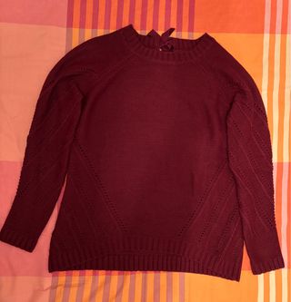 Jersey de punto burdeos