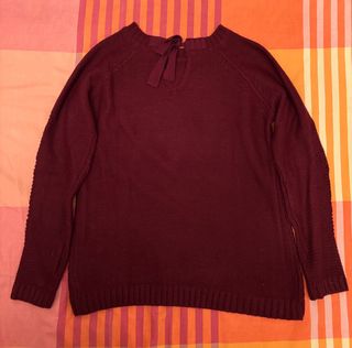 Jersey de punto burdeos