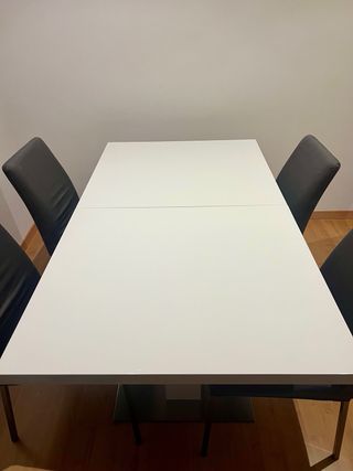 Mesa Comedor Extensible Blanca regalo 6 sillas