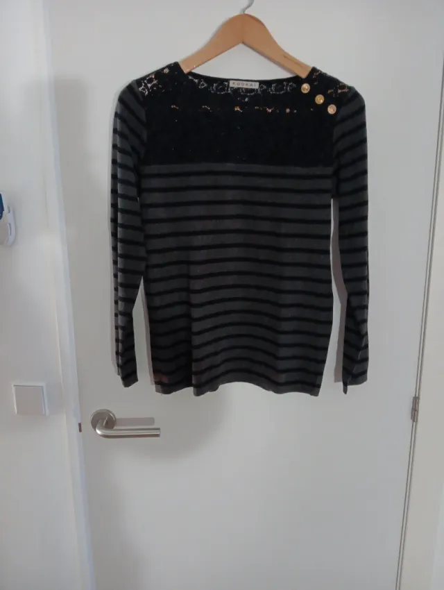 Jersey rayas KOOKAÏ gris y negro
