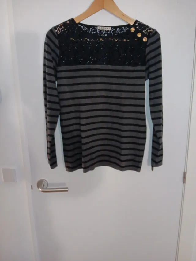 Jersey rayas KOOKAÏ gris y negro