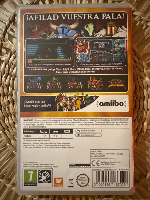 Lote Luis Shovel Knight y Doki Doki Switch