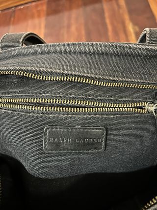 Bolso Tote Polo Ralph Lauren Negro y Azul