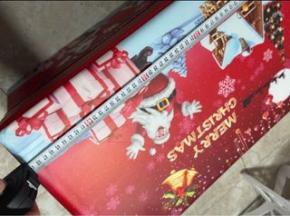 Panca contenitore decorata Natale