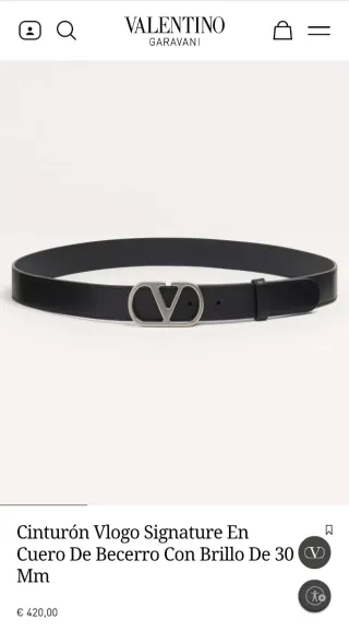 Cinturón Valentino Garavani Talla 100