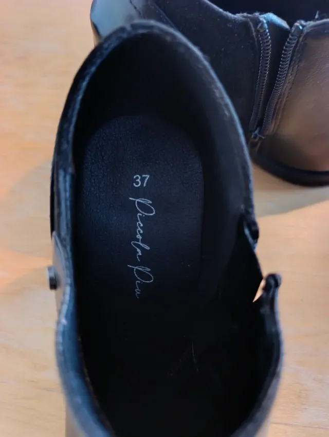 Botines negros tacón grueso