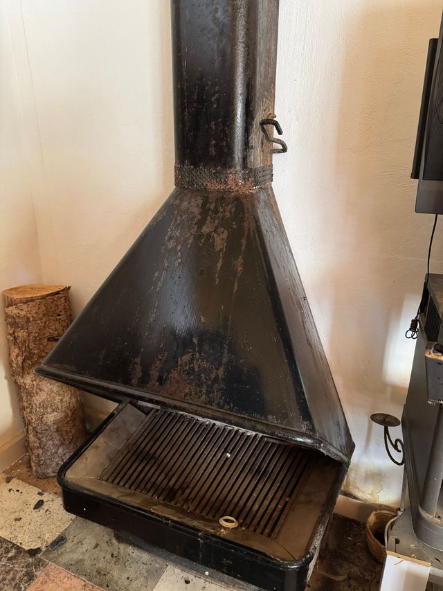Chimenea de leña interior