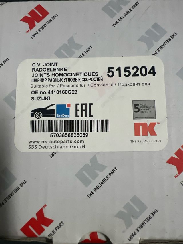 Juego de Articulación Suzuki Baleno