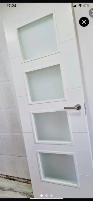 Puerta interior maciza blanca