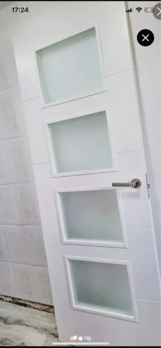 Puerta interior maciza blanca