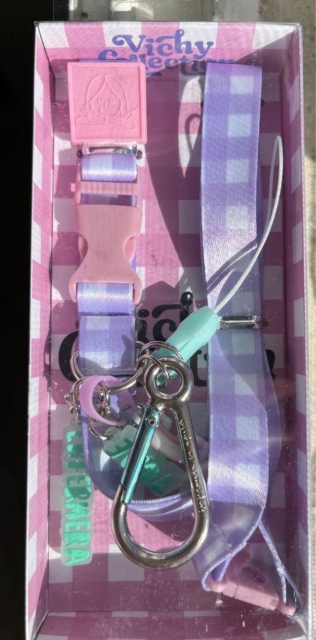 Lanyard Vichy Enfermera con Abalorios