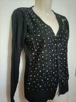 Chaqueta de punto mujer con adornos
