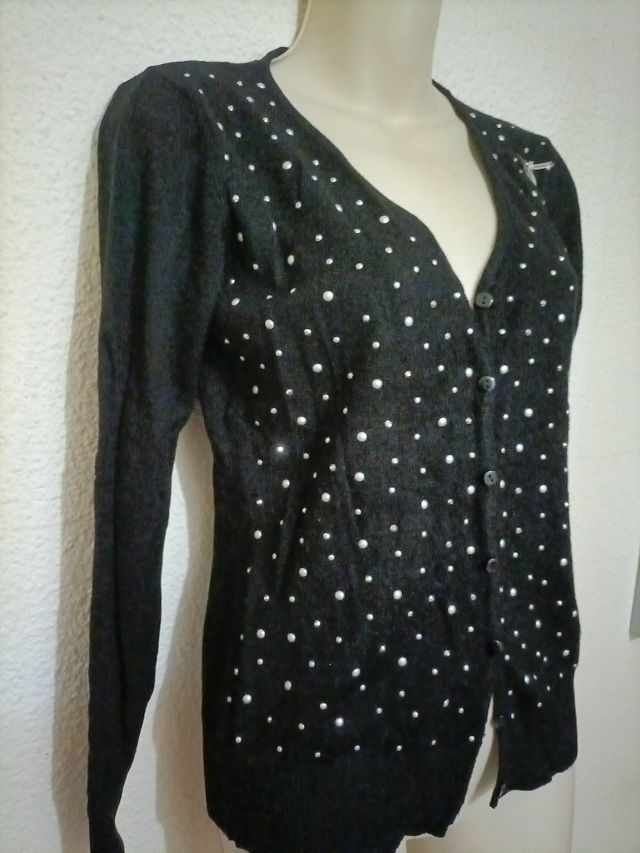 Chaqueta de punto mujer con adornos