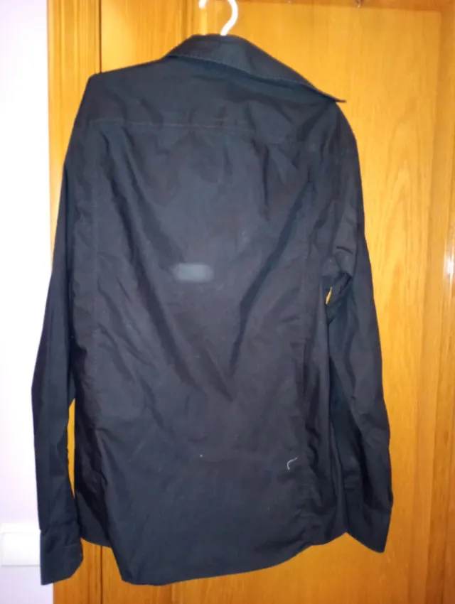 Camisa Negra Manga Larga Hombre