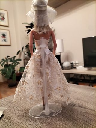 Barbie Vestido Clon Novia Encaje Flores