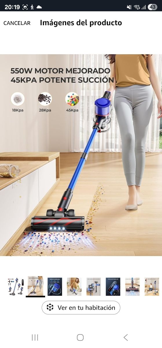 Aspiradora inhalambrica perfecto estado