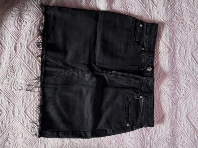 Falda vaquera negra