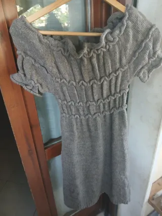 Vestito in lana grigio