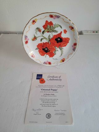 Plato decorativo Amapolas Islandia