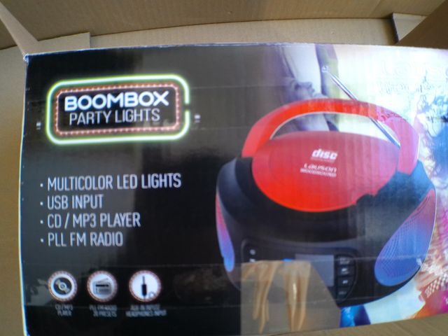 Radio CD/MP3 Boombox Lauson con luci per feste