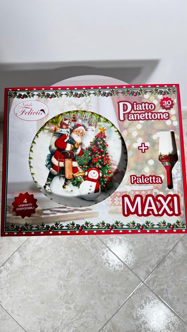 Piatto Panettone Natale Felicia 30 cm