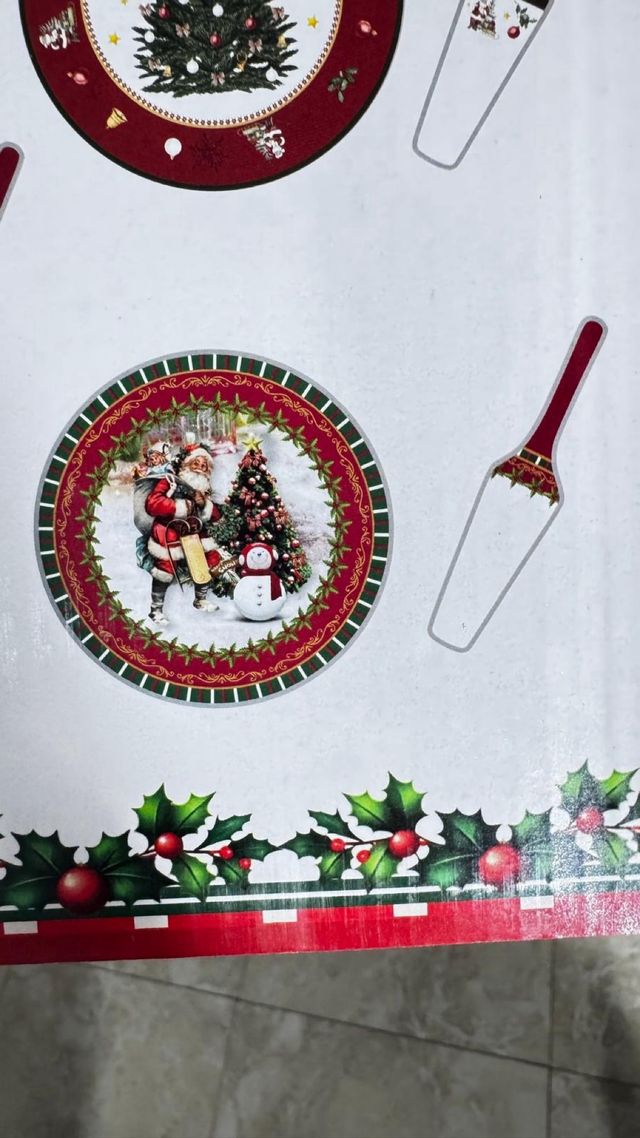 Piatto Panettone Natale Felicia 30 cm