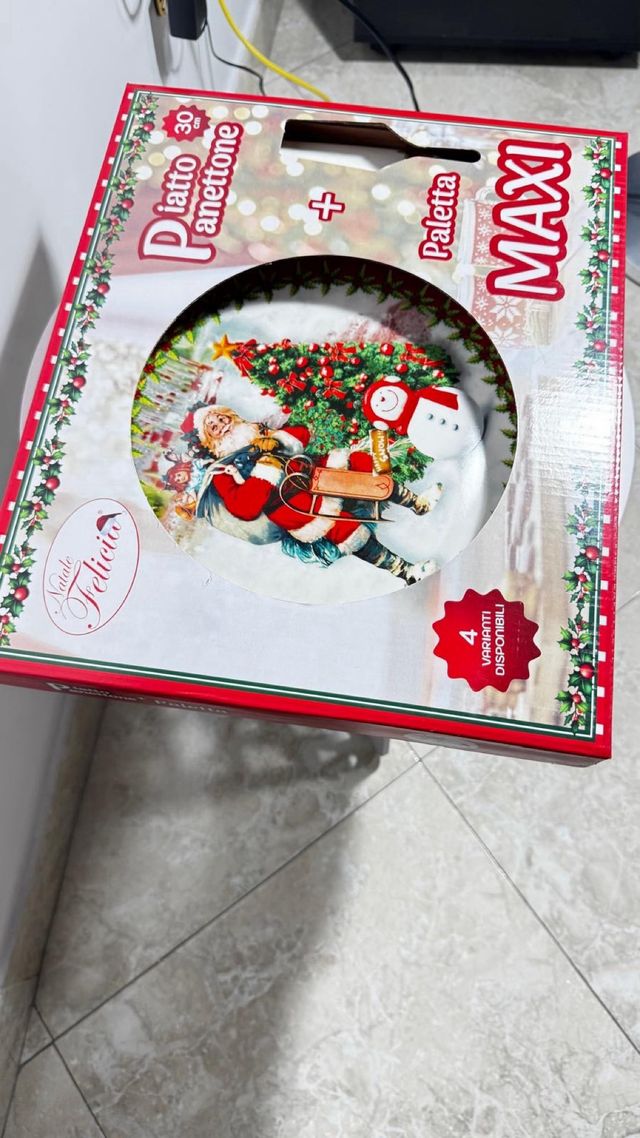 Piatto Panettone Natale Felicia 30 cm