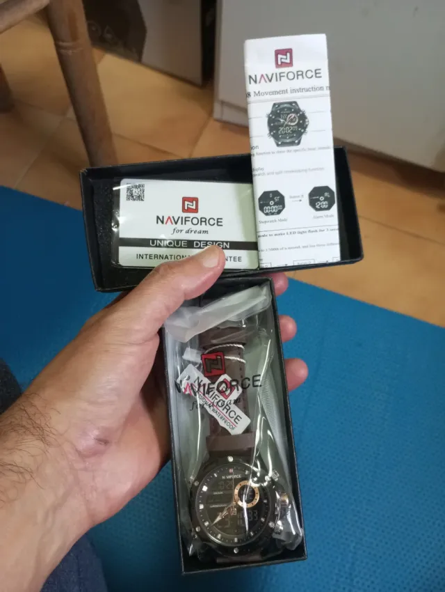 Reloj Naviforce Lujo Hombre Marrón/Dorado